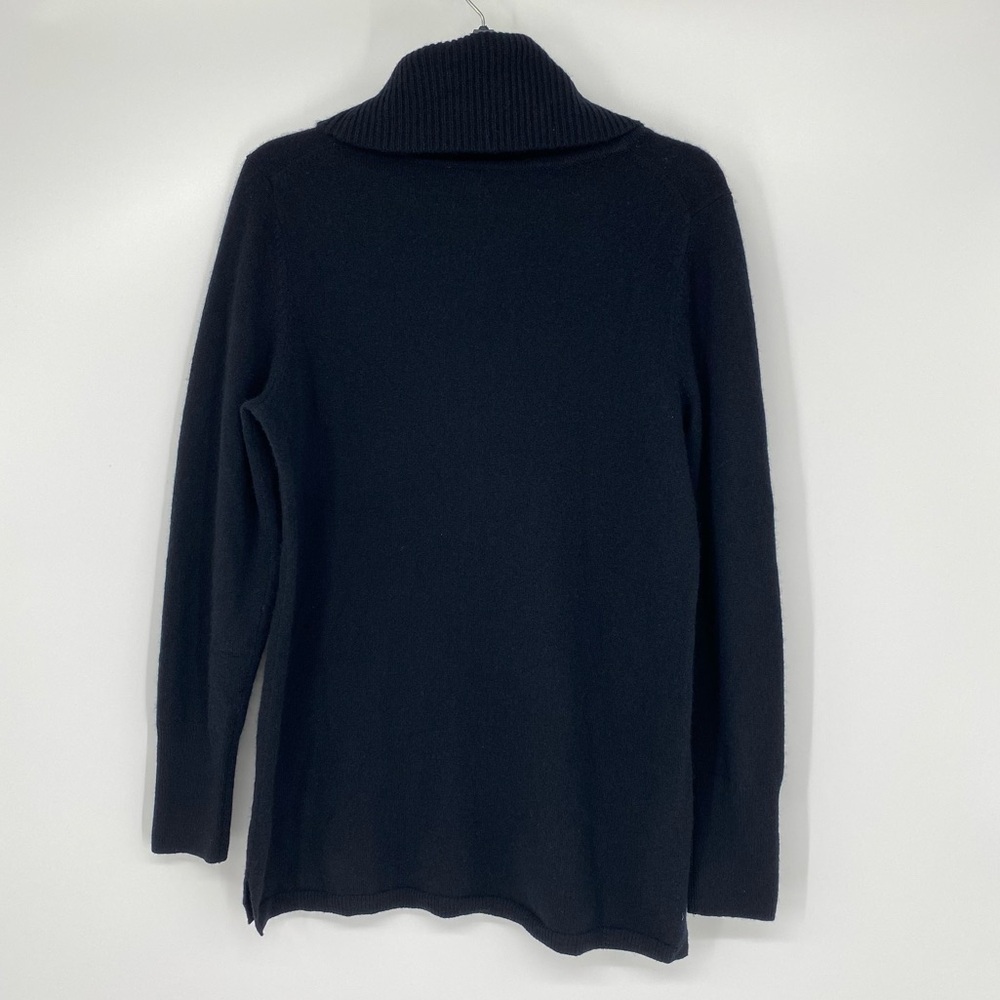 Talbots 100% Pure Cashmere Mock Neck Sweater Women's M Black - Picture 2 of 4